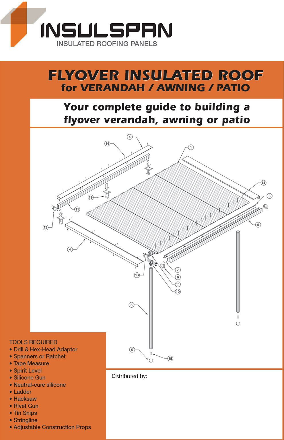INSULSPAN insulated roofing panels parts list and descriptions.